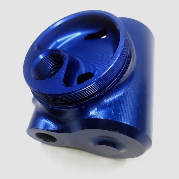 BLUE ANODIZED ALUMINUM MACHINING PART